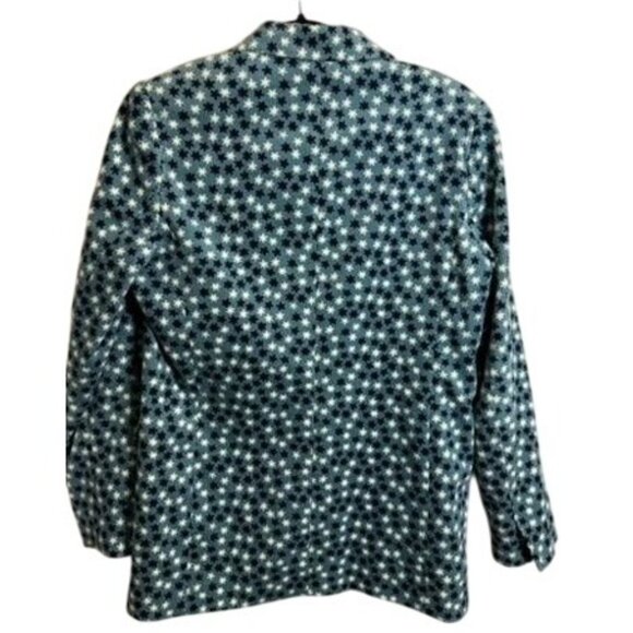 Boden Womens‎ Star Print Corduroy Blazer UK 12R US 8R Blue Celestial Workwear - Picture 2 of 5